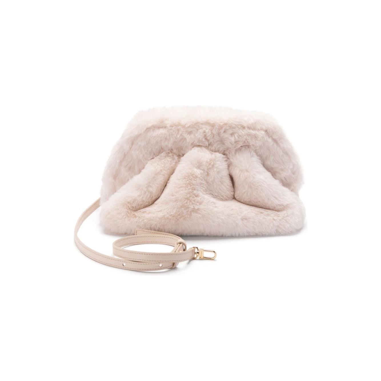 THEMOIRE' faux-fur Clutch Bag White Clutches Themoire'