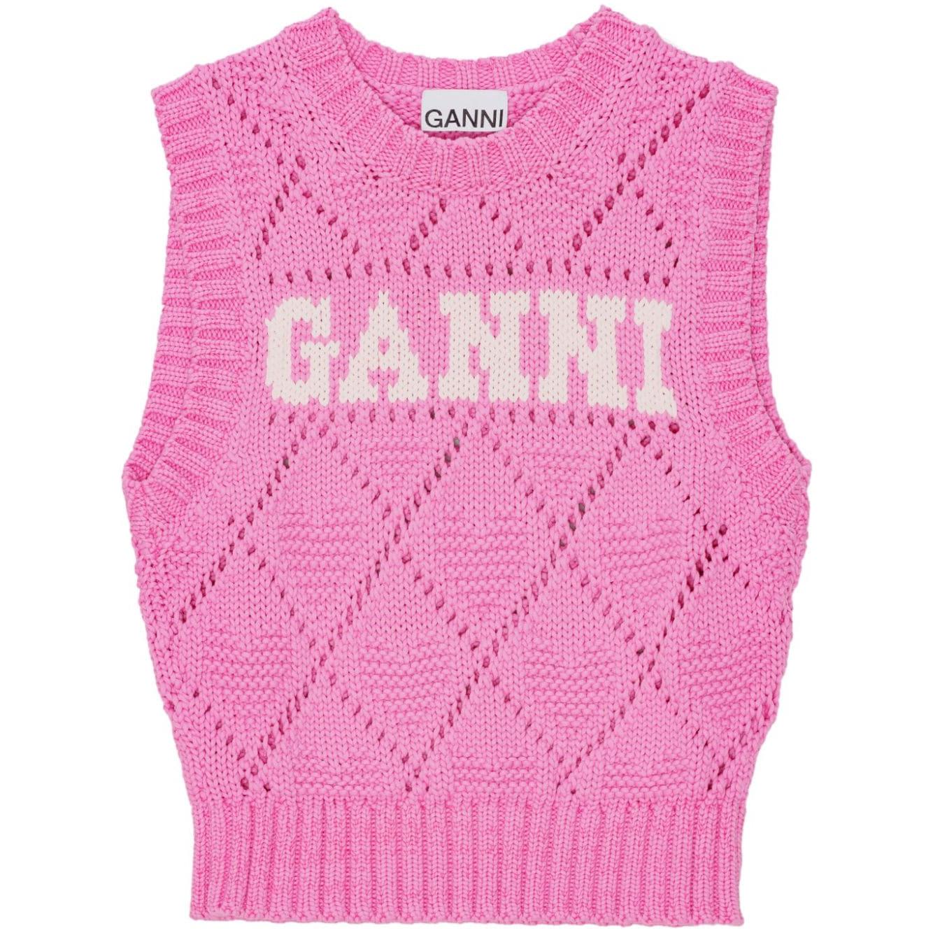 GANNI Sweaters Pink Topwear Ganni