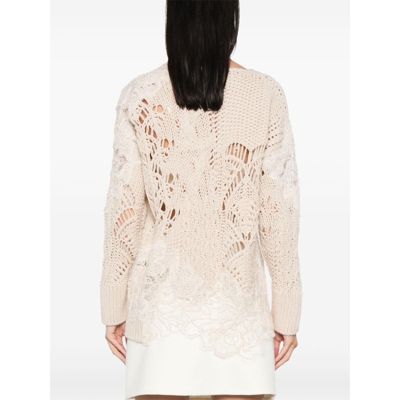 Ermanno Scervino Sweaters Beige Topwear Ermanno Scervino