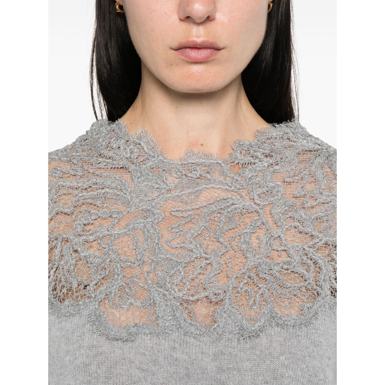 Ermanno Scervino Sweaters Grey Topwear Ermanno Scervino