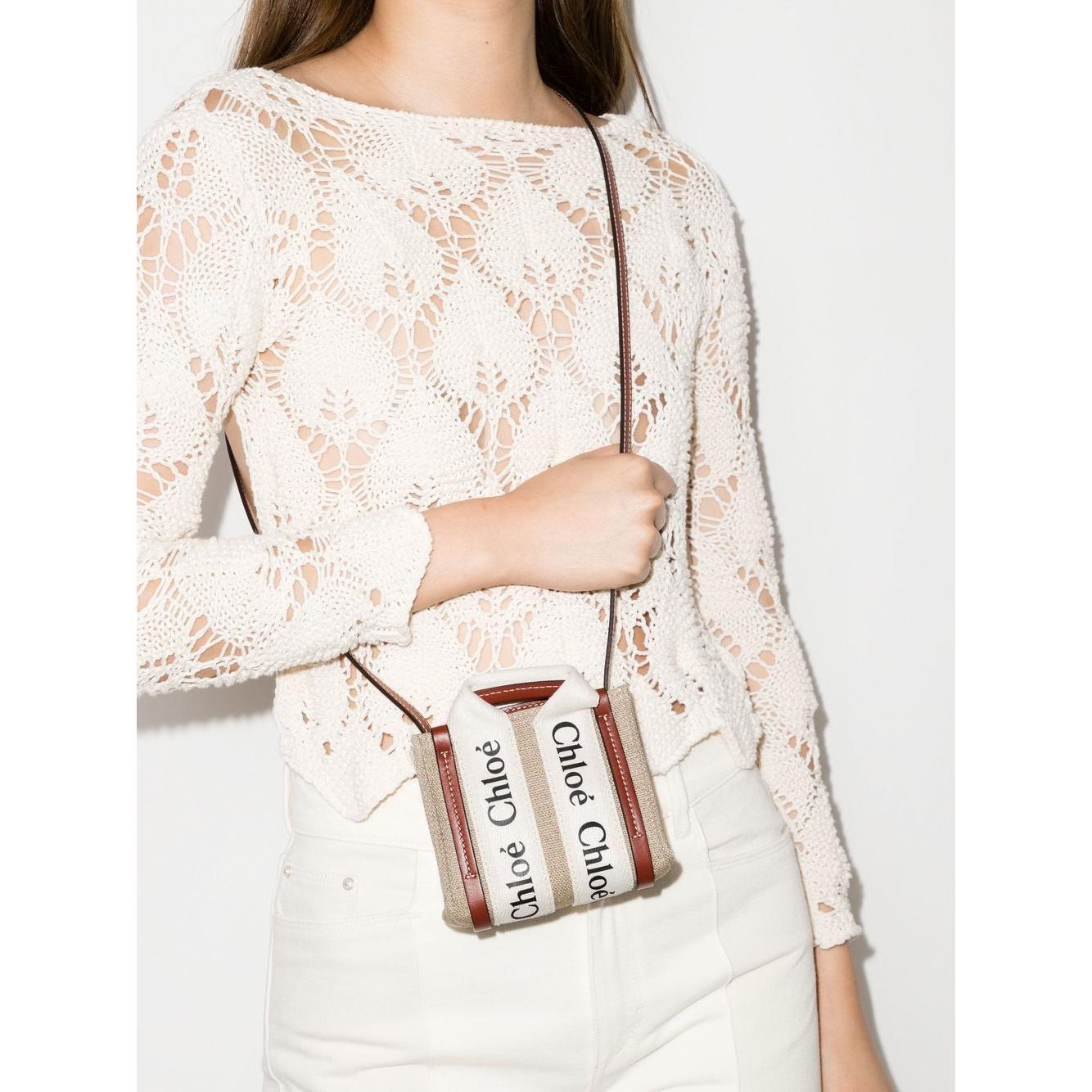 Chloè micro Woody crossbody bag Leather Clutches Chloè