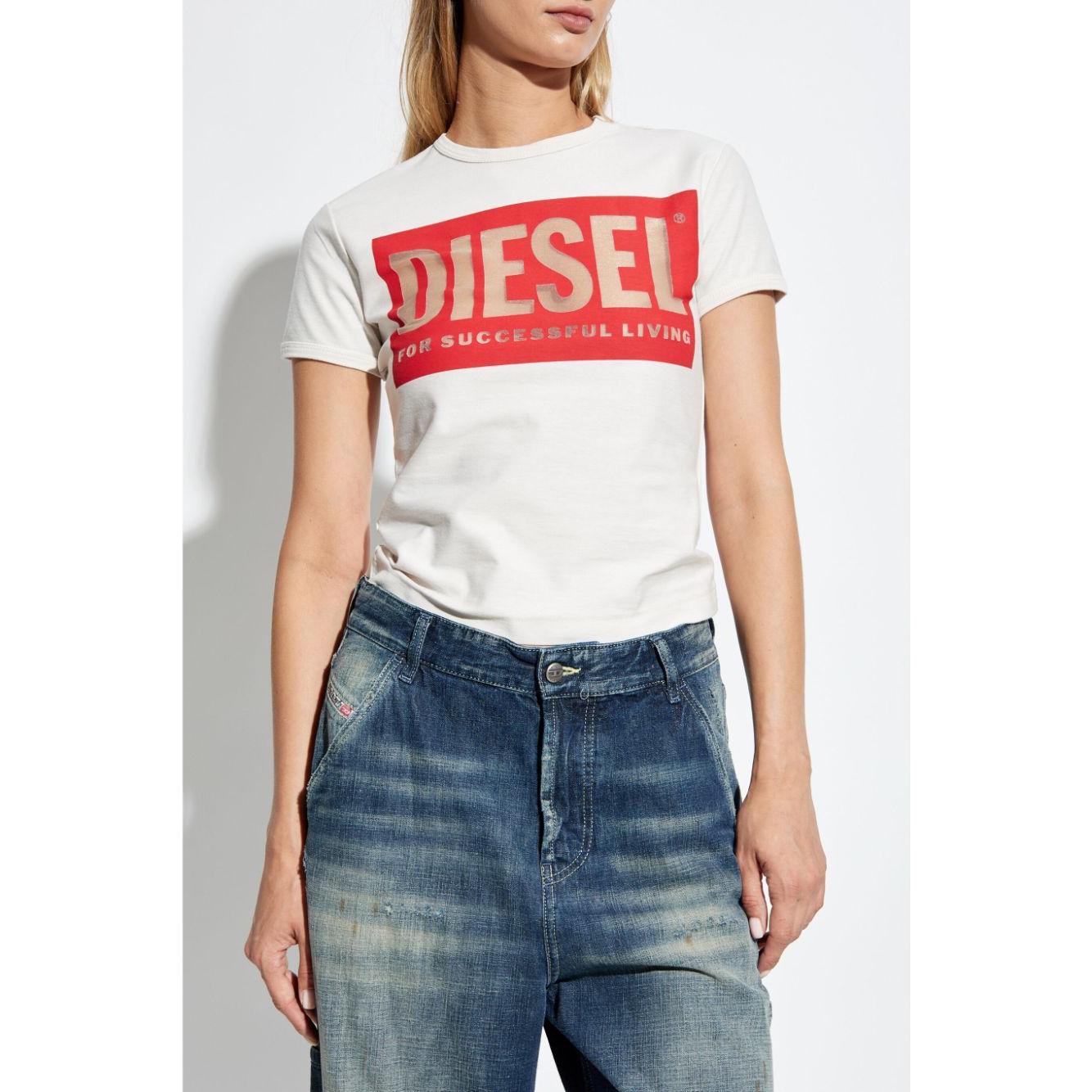 Diesel T-shirts and Polos White Topwear Diesel