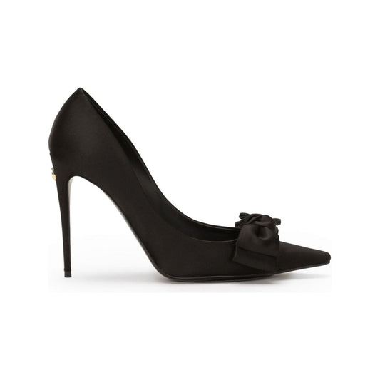 Dolce & Gabbana Satin pumps with bow detail High Heel Dolce & Gabbana