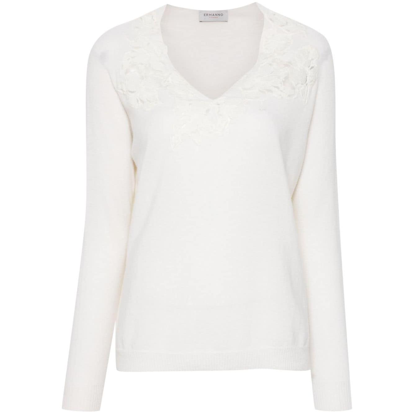 ERMANNO FIRENZE Sweaters White Topwear Ermanno Firenze