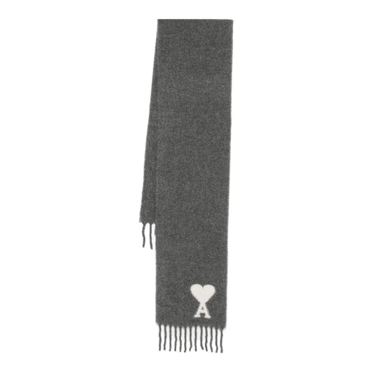 Ami Paris Scarfs Grey Scarves Hats & Gloves Ami Paris