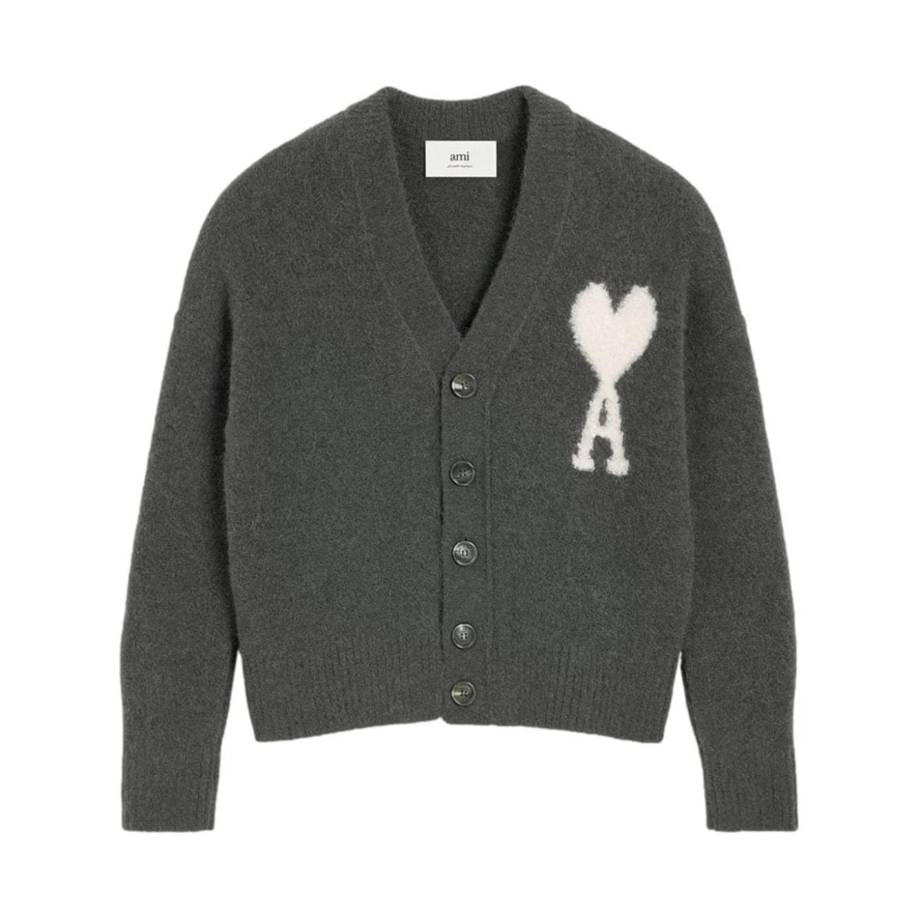 Ami Paris Sweaters Grey Topwear Ami Paris