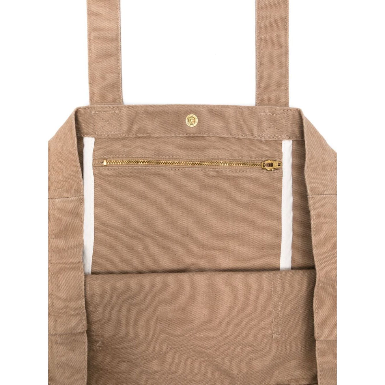 Front view with bag zipped and handles upright.