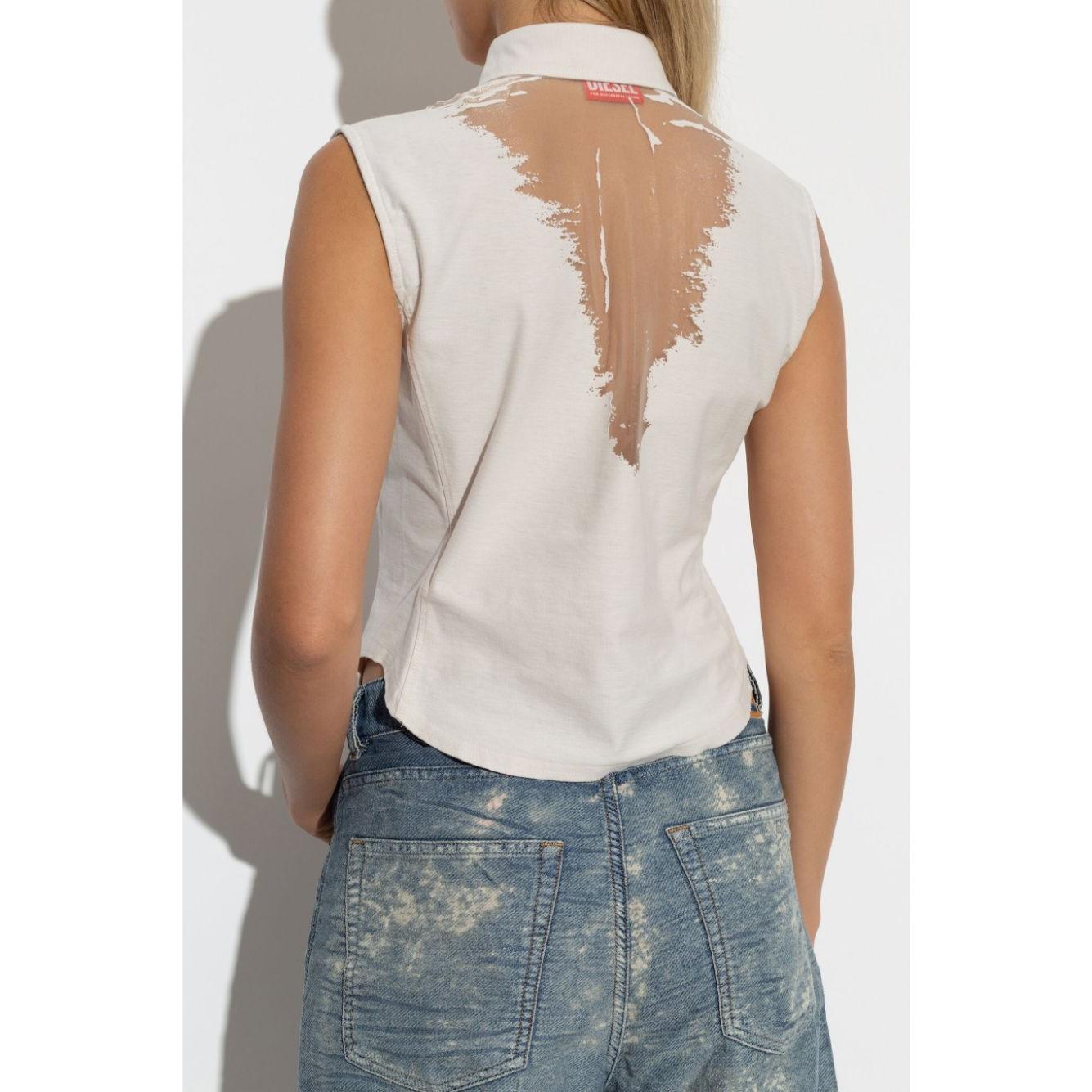 Diesel Top White Topwear Diesel