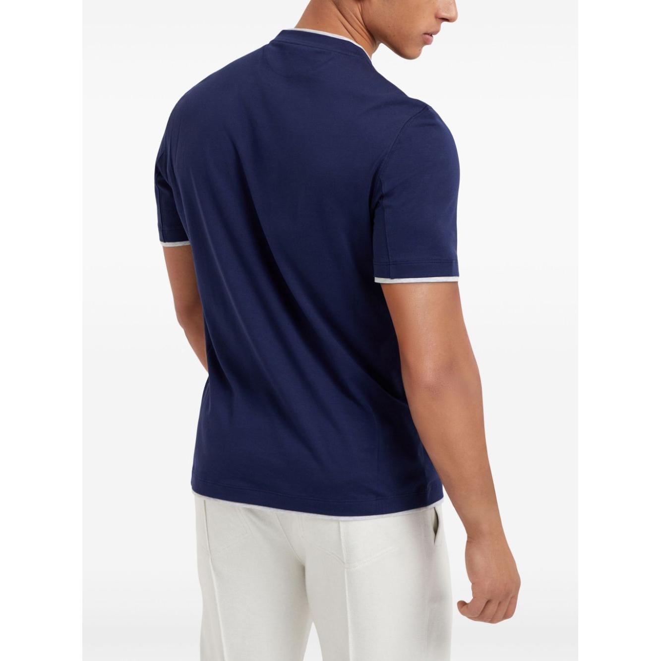 Brunello Cucinelli T-shirts and Polos Blue Topwear Brunello Cucinelli