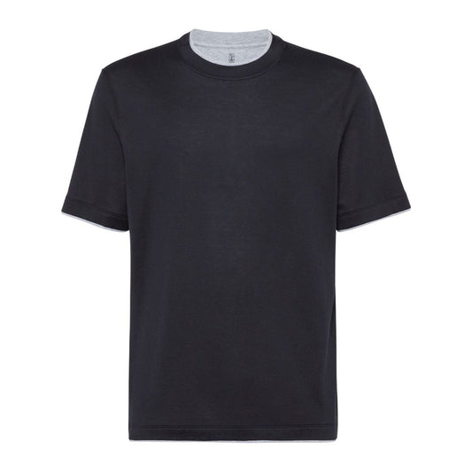 Brunello Cucinelli T-shirts and Polos Black Topwear Brunello Cucinelli