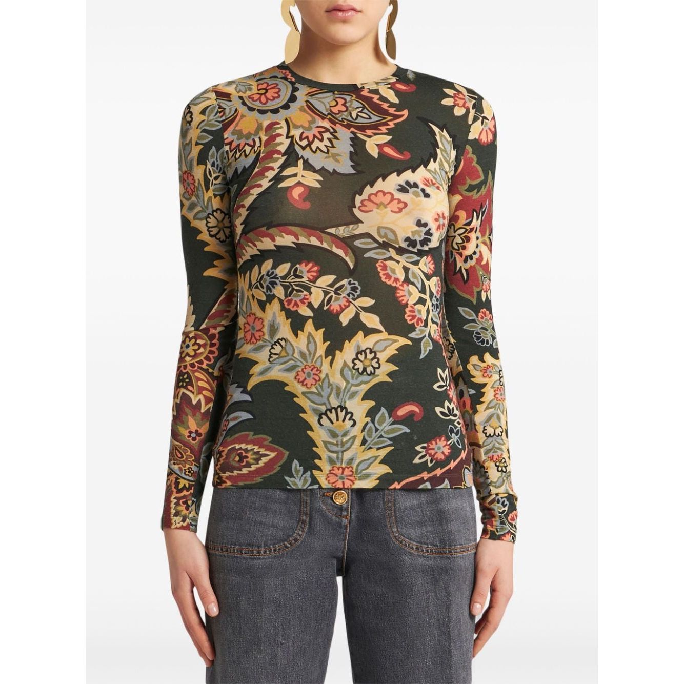 Etro Top Green Topwear Etro