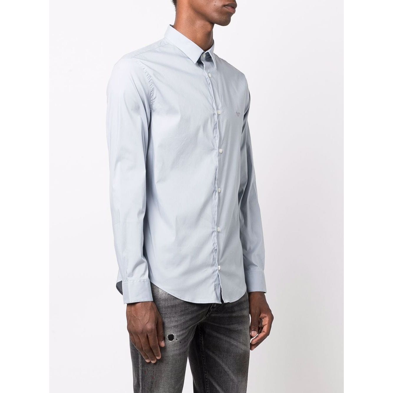 Emporio Armani Shirts Clear Blue Shirts Emporio Armani