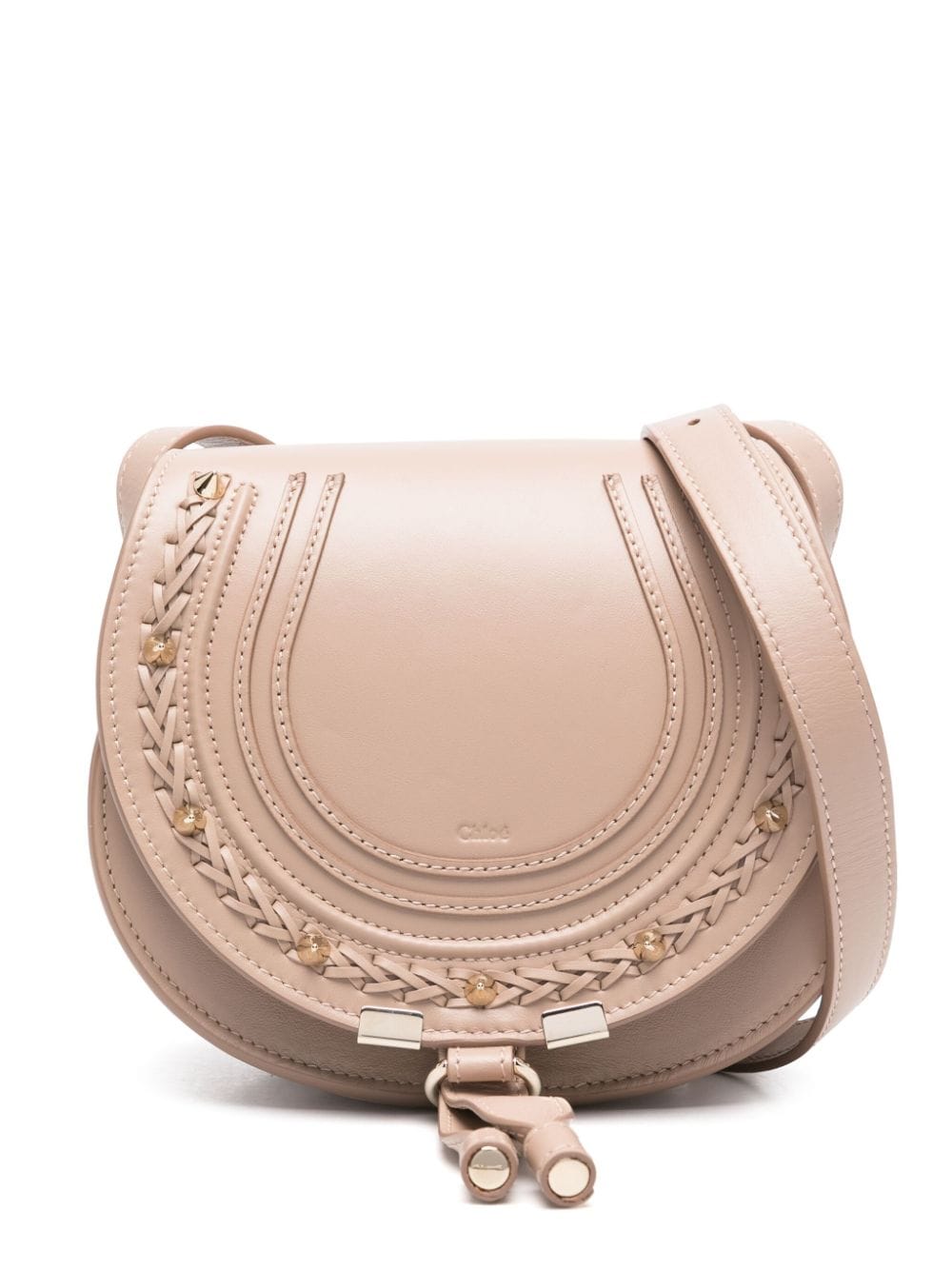 Chloè Marcie Saddle Crossbody Bag Powder