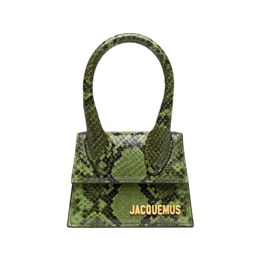 JACQUEMUS calf leather snakeskin effect handbag Clutches JACQUEMUS