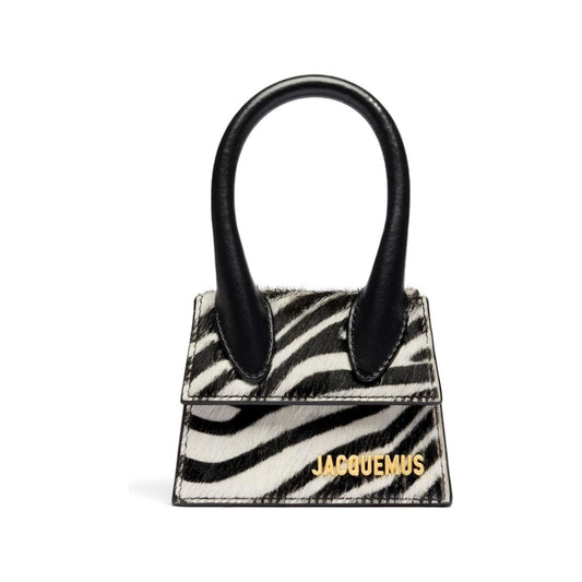 JACQUEMUS  calf hair zebra print mini Bag Clutches JACQUEMUS