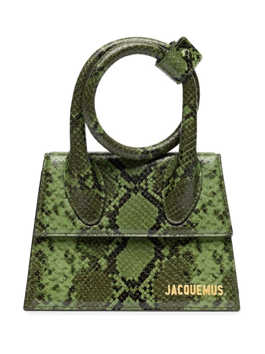 JACQUEMUS Women's Le Chiquito Noeud Bag Green Handbag JACQUEMUS