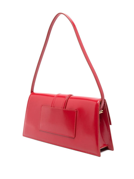 JACQUEMUS patent finish Handbag Red