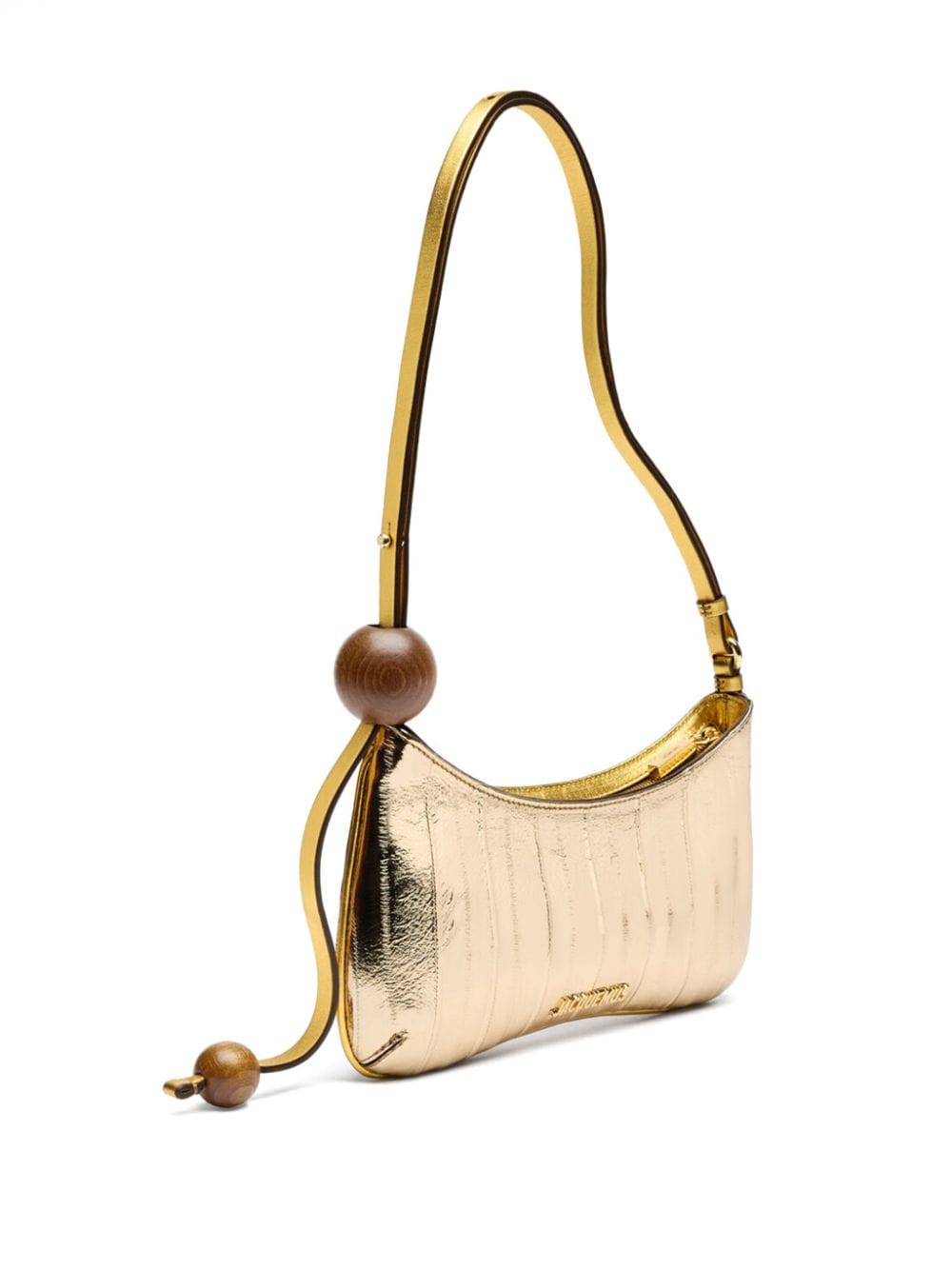 JACQUEMUS leather mirrored finish handbag Golden Shoulder JACQUEMUS