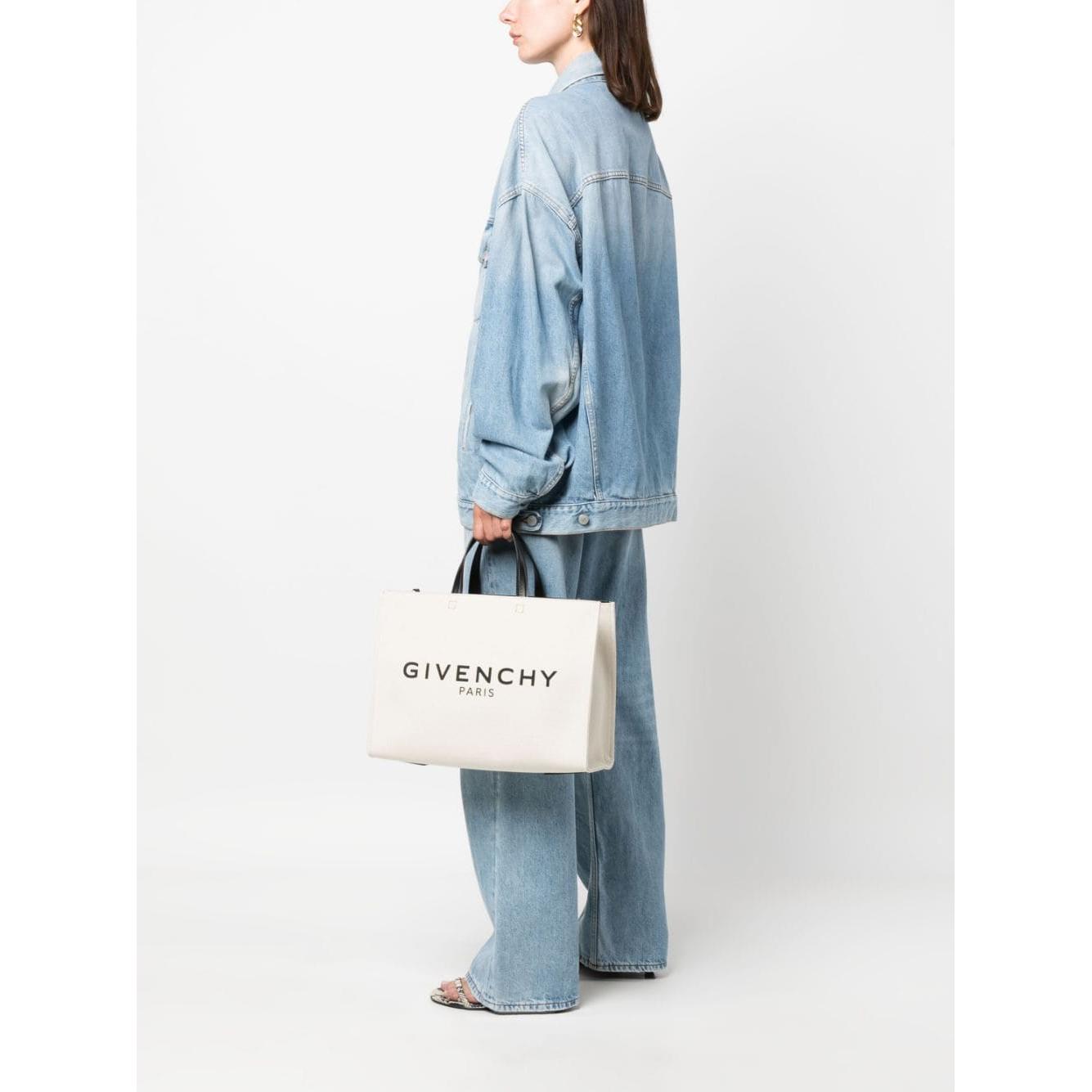 Givenchy beige cotton blend logo print Bags Shopper Givenchy