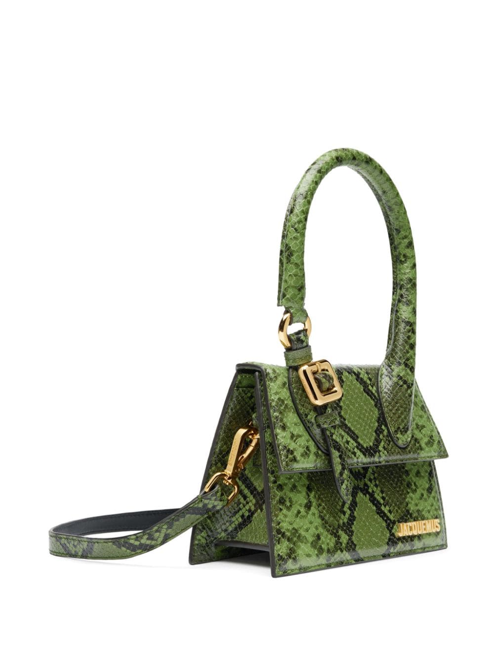 JACQUEMUS calf leather snakeskin effect Bag Green