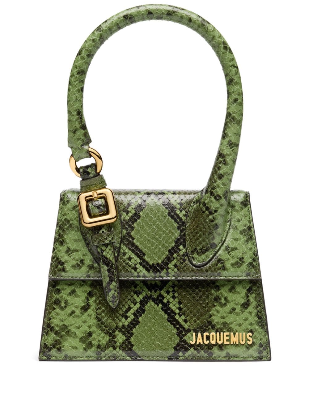 JACQUEMUS calf leather snakeskin effect Bag Green