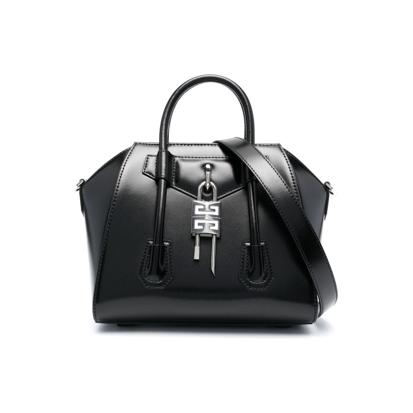 Givenchy black calf leather padlock detail Bag Handbag Givenchy