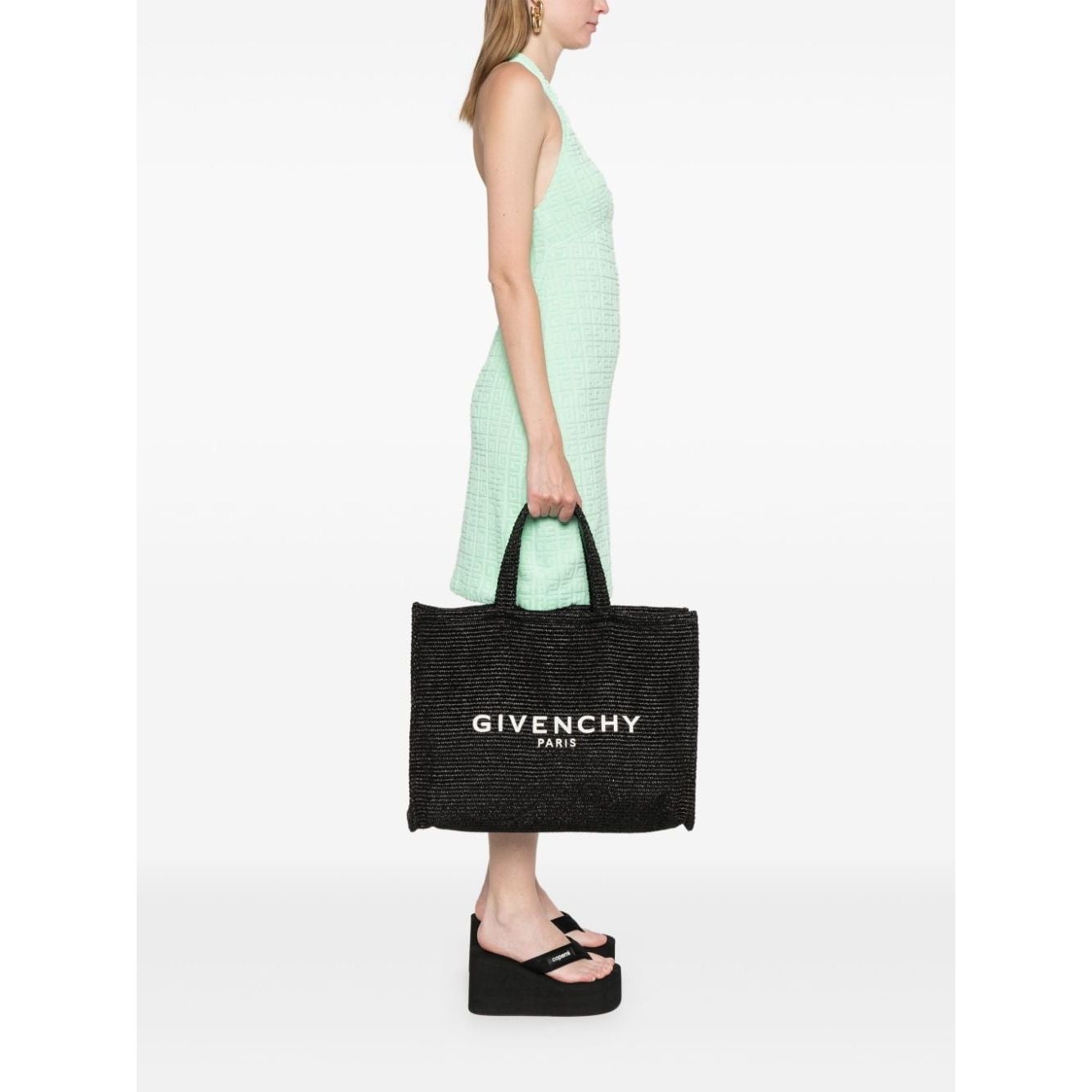 Givenchy black cotton blend interwoven design Bag Shopper Givenchy