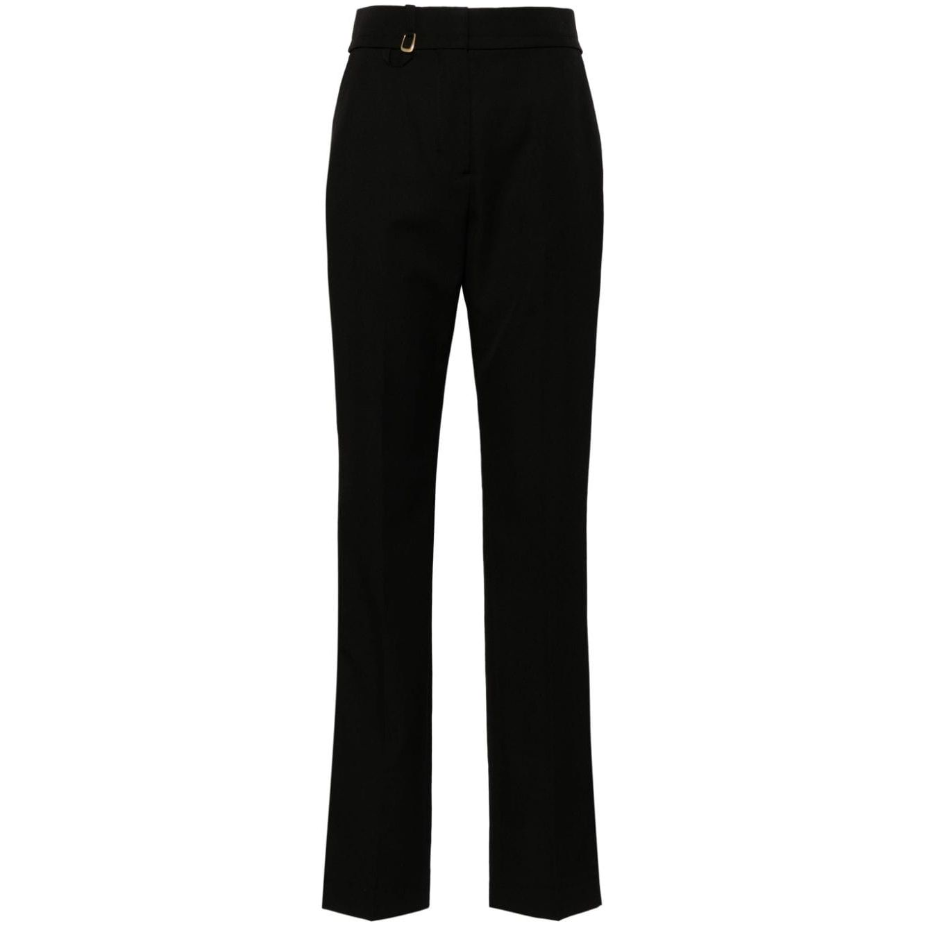 JACQUEMUS  virgin wool interlock twill Women Trousers Black Trousers JACQUEMUS