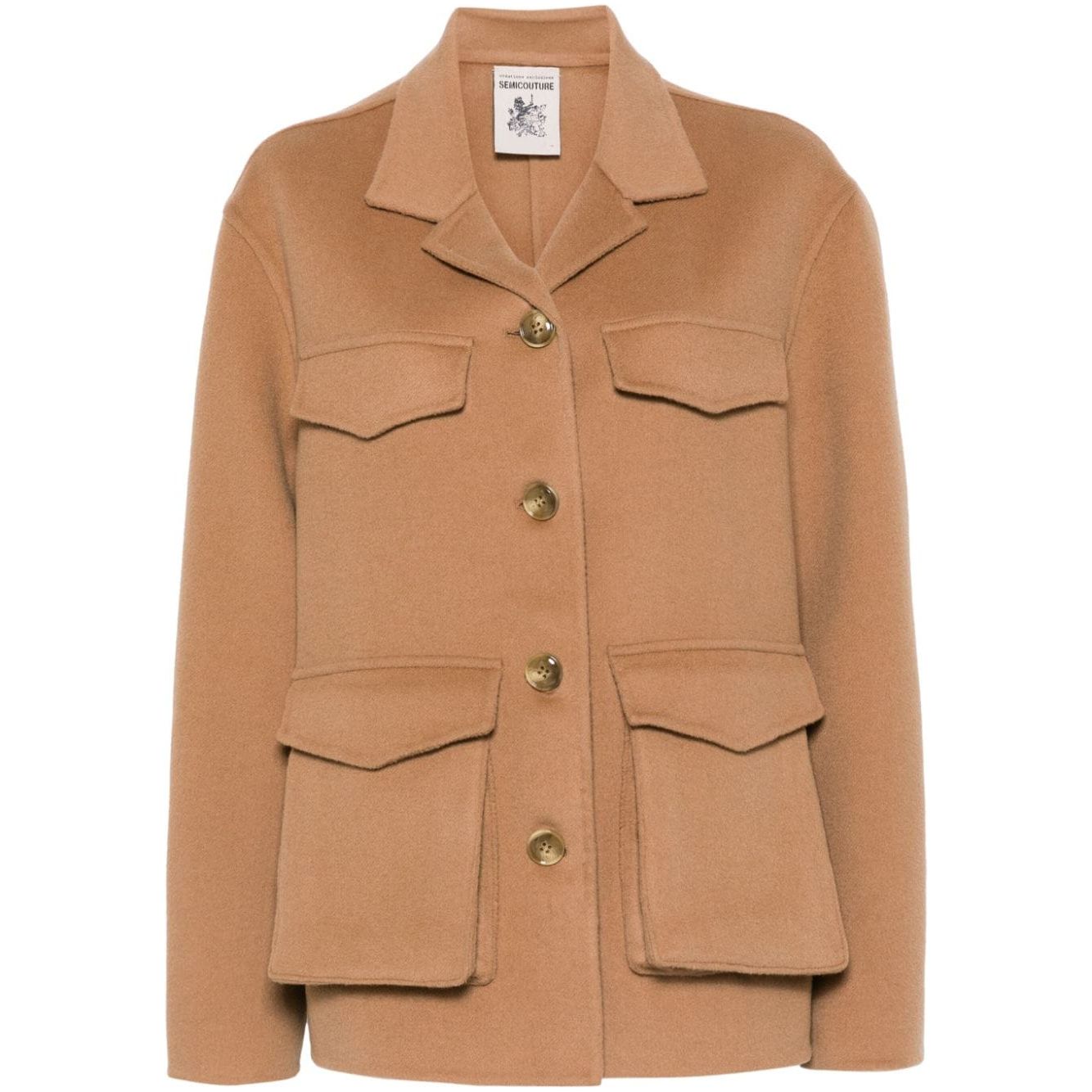 Semicouture Coats Beige