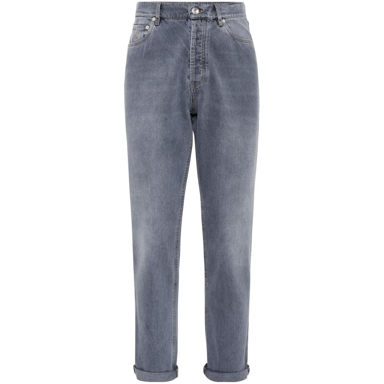 Brunello Cucinelli cotton Jeans Grey Jeans Brunello Cucinelli