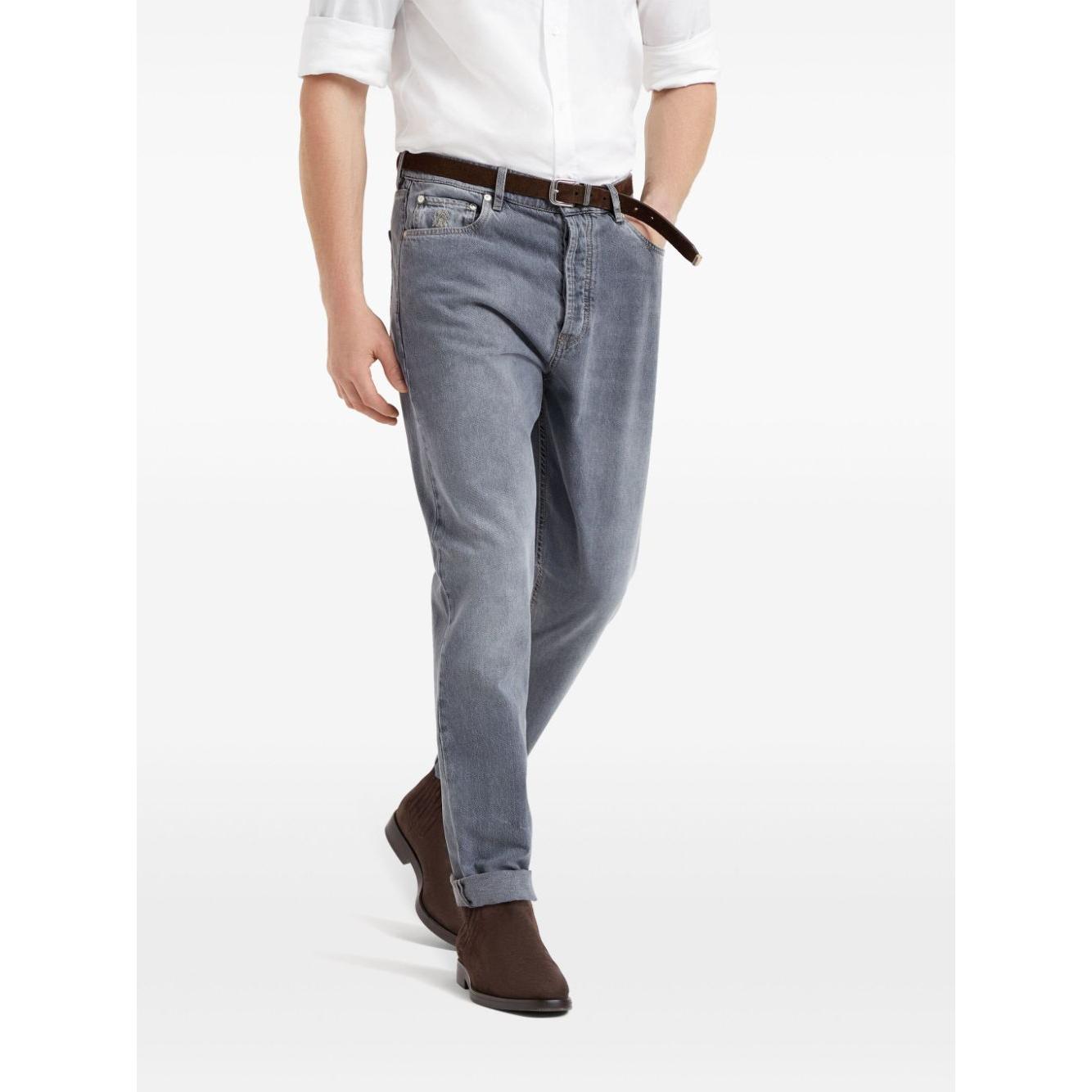 Brunello Cucinelli cotton Jeans Grey Jeans Brunello Cucinelli