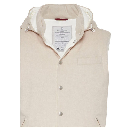 Brunello Cucinelli Jackets Cream Vests Brunello Cucinelli