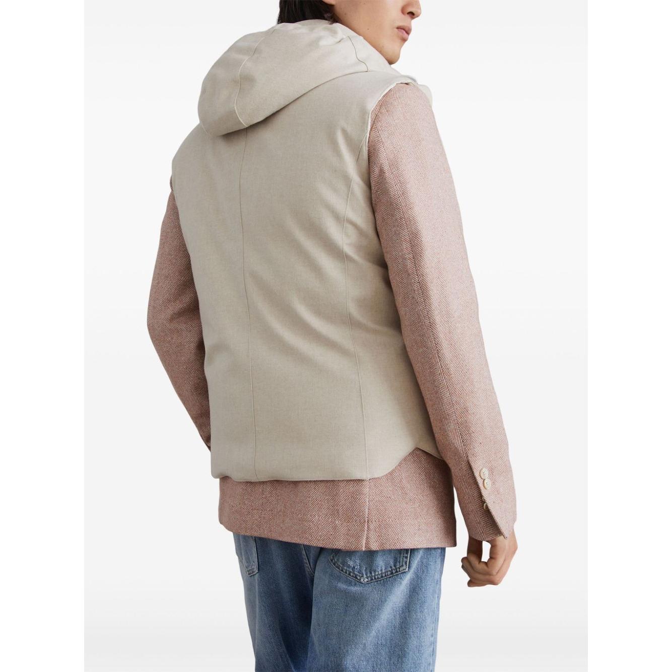 Brunello Cucinelli Jackets Cream Vests Brunello Cucinelli