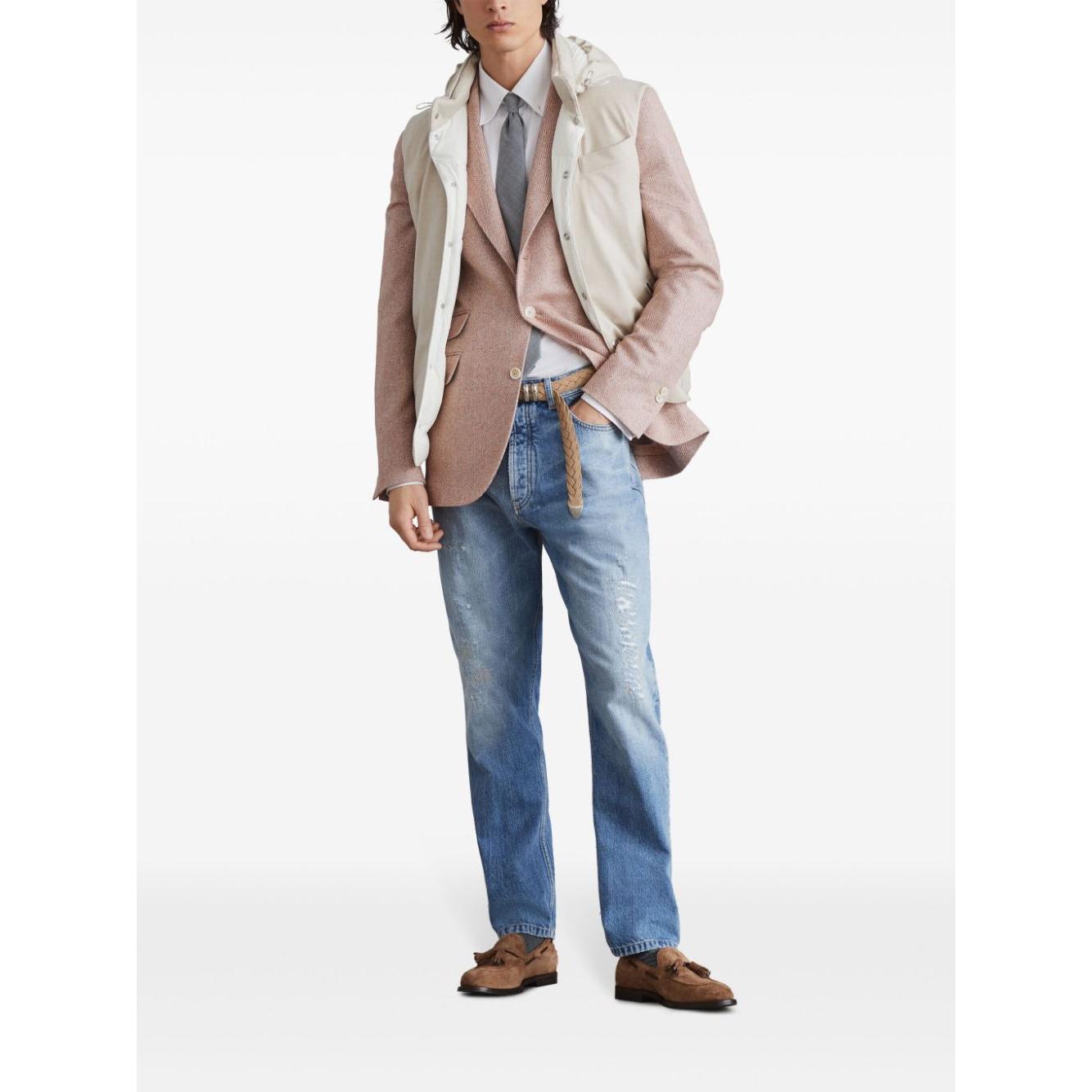 Brunello Cucinelli Jackets Cream Vests Brunello Cucinelli