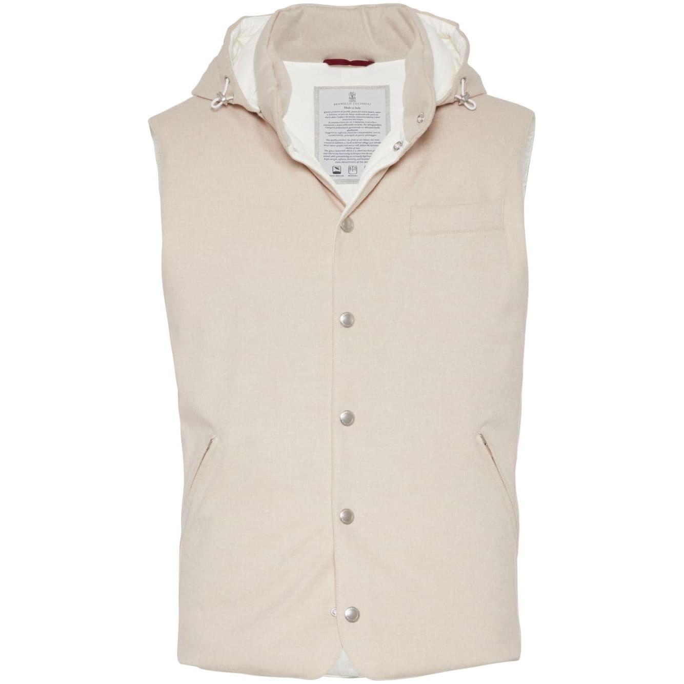 Brunello Cucinelli Jackets Cream Vests Brunello Cucinelli