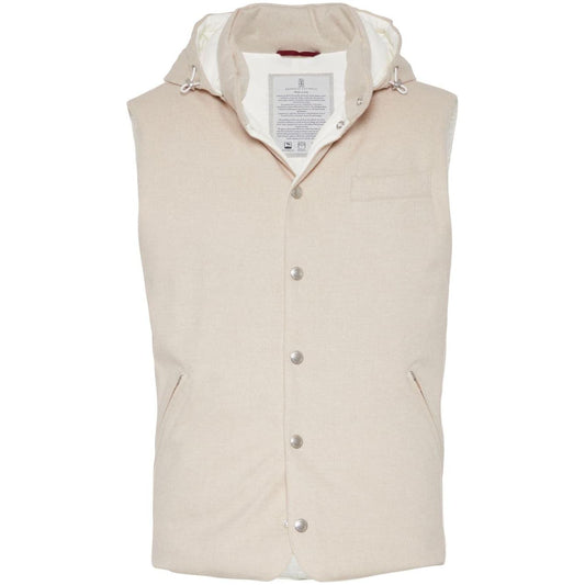 Brunello Cucinelli Jackets Cream Vests Brunello Cucinelli