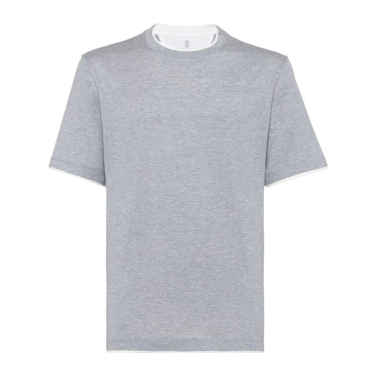 Brunello Cucinelli T-shirts and Polos Grey Topwear Brunello Cucinelli