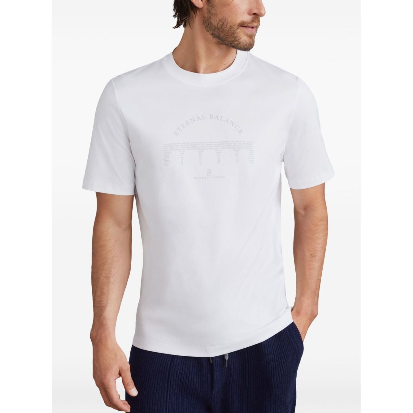 Brunello Cucinelli T-shirts and Polos White Topwear Brunello Cucinelli