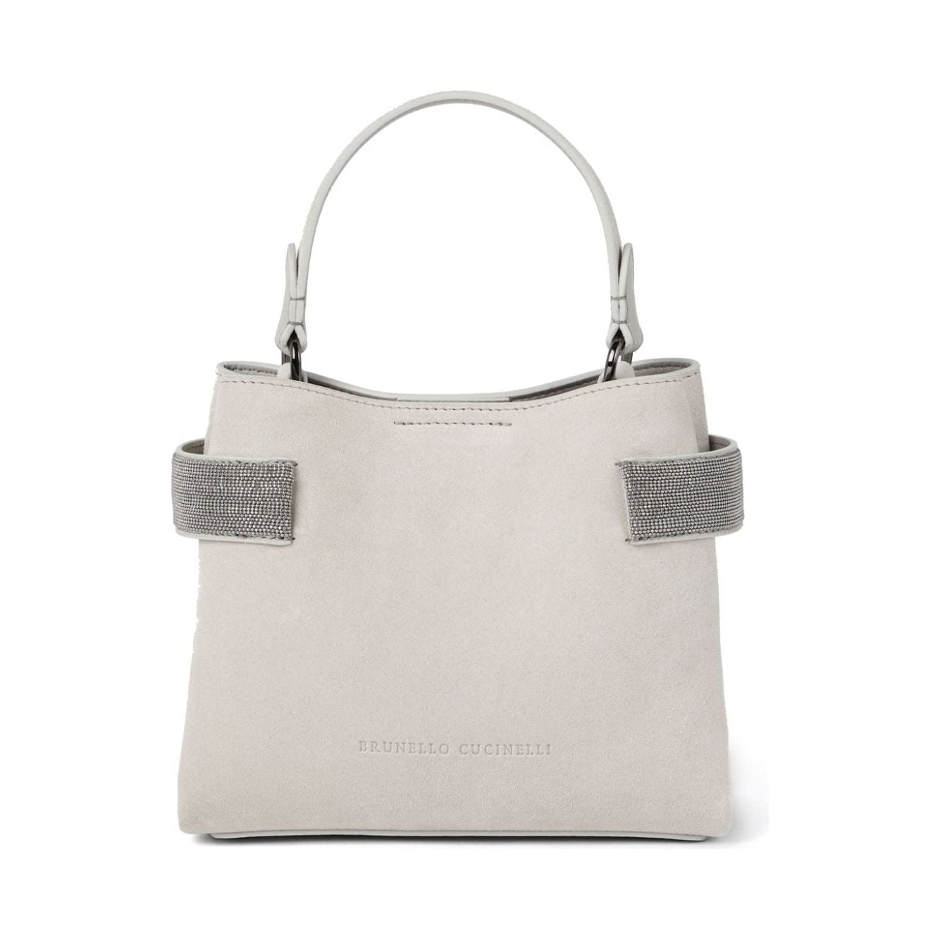 Brunello Cucinelli suede Bag Light Grey Handbag Brunello Cucinelli