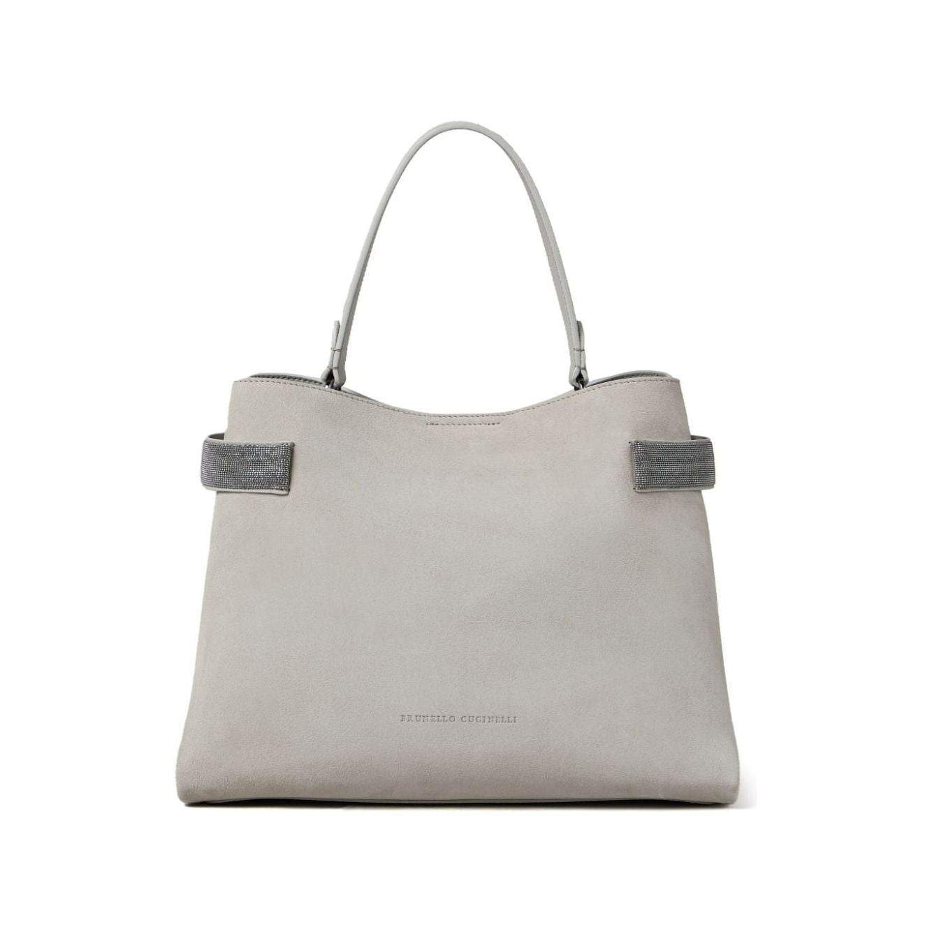 Brunello Cucinelli calf suede Handbag Light Grey Handbag Brunello Cucinelli