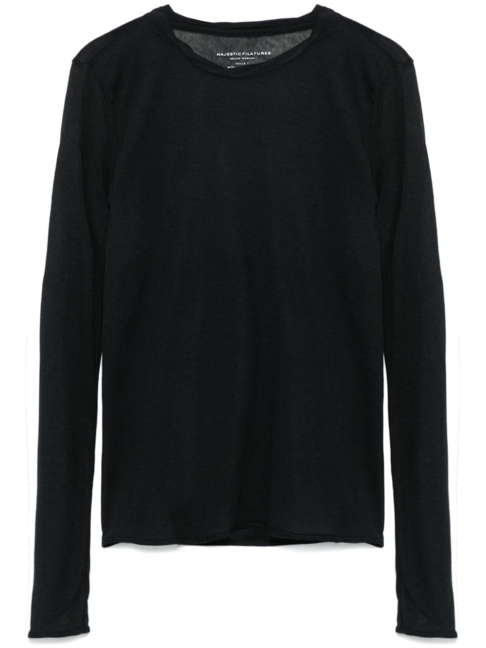 Majestic Sweaters Black Topwear Majestic