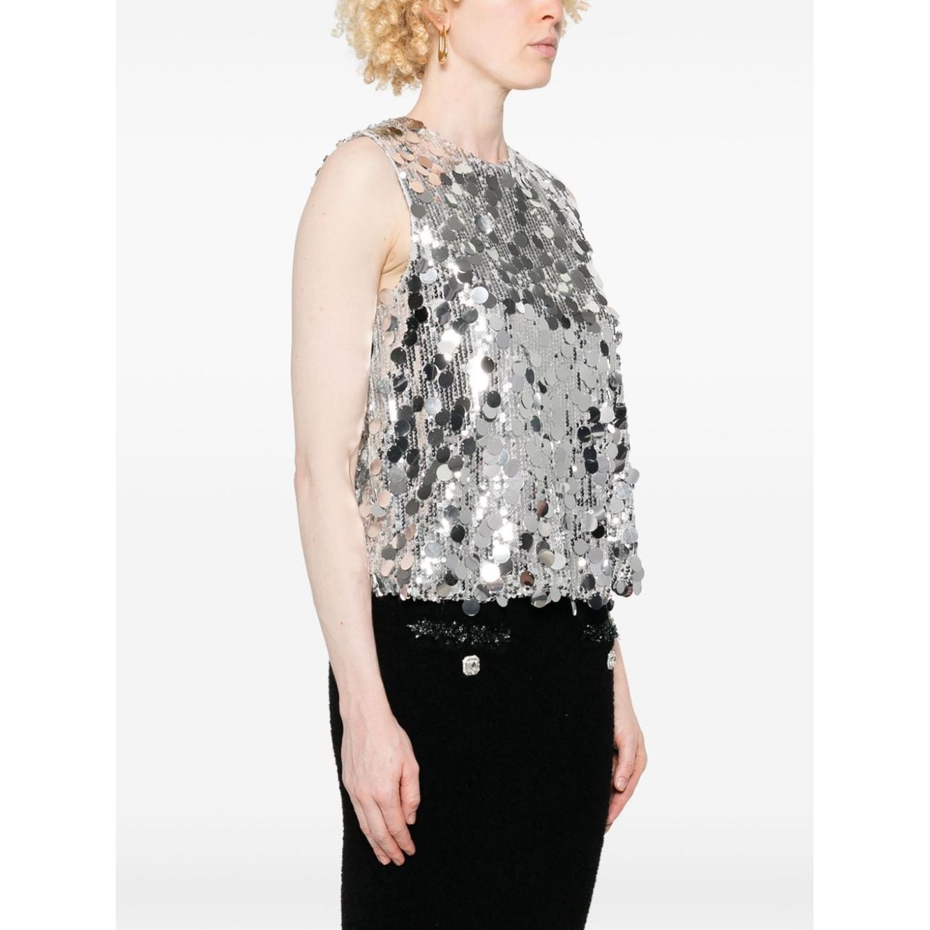 Semicouture Top Silver Topwear Semicouture