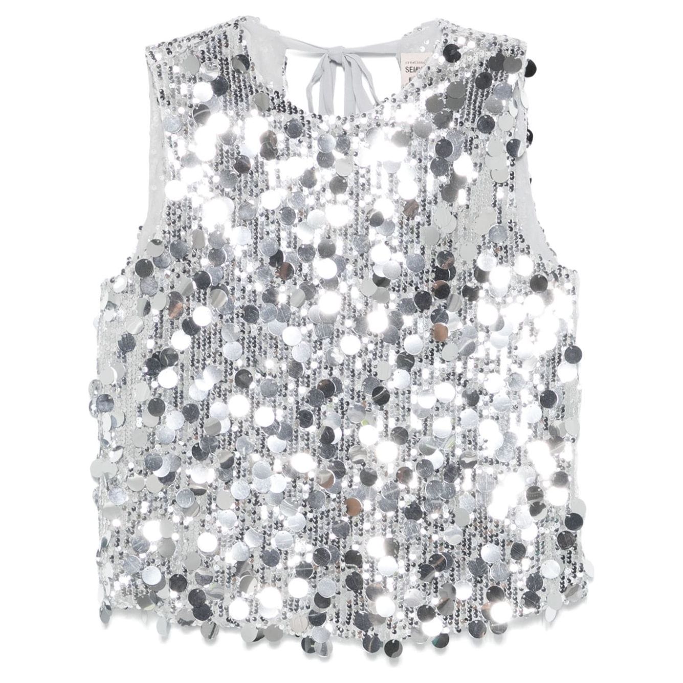 Semicouture Top Silver Topwear Semicouture