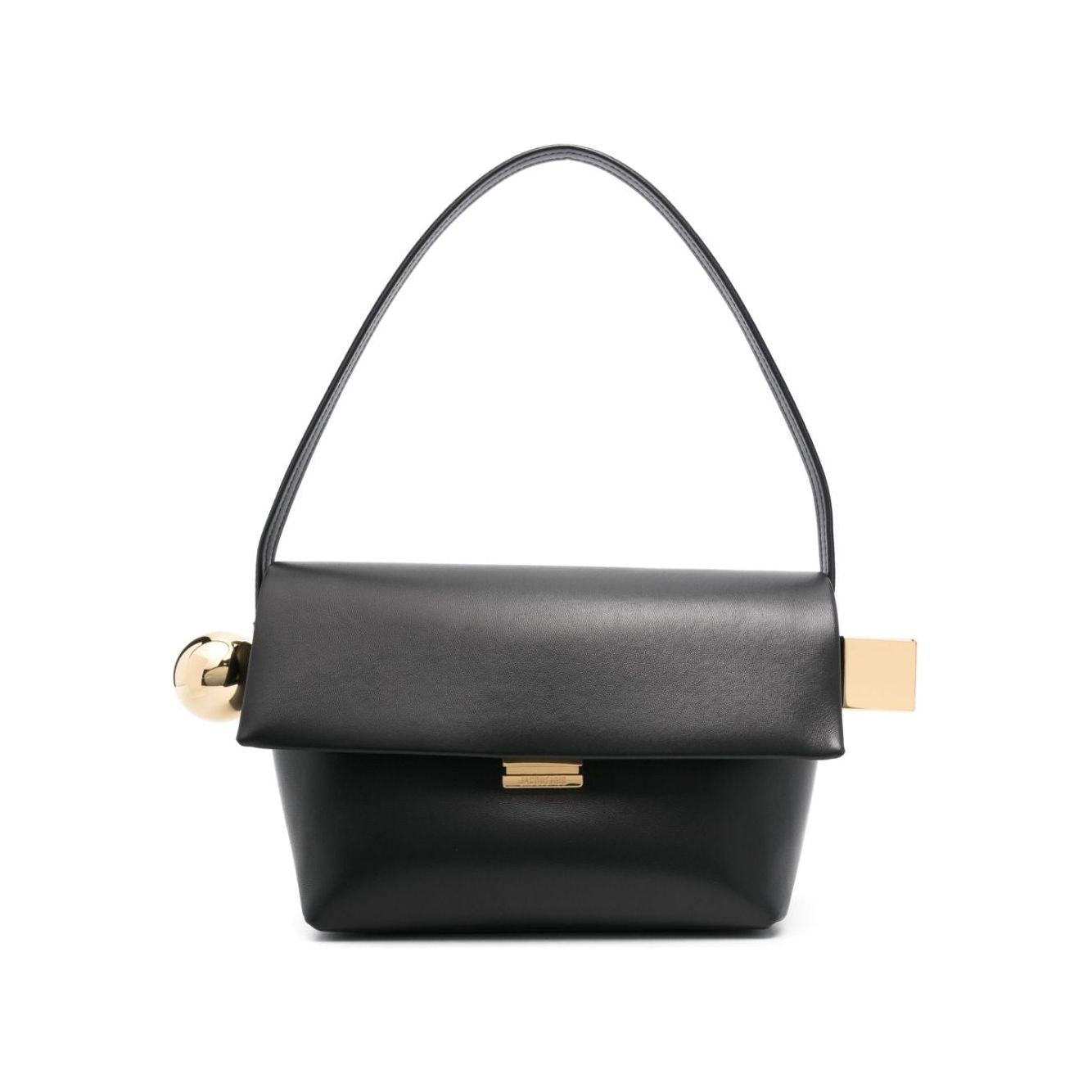 JACQUEMUS black/gold-tone calf leather smooth grain Bags Shoulder JACQUEMUS