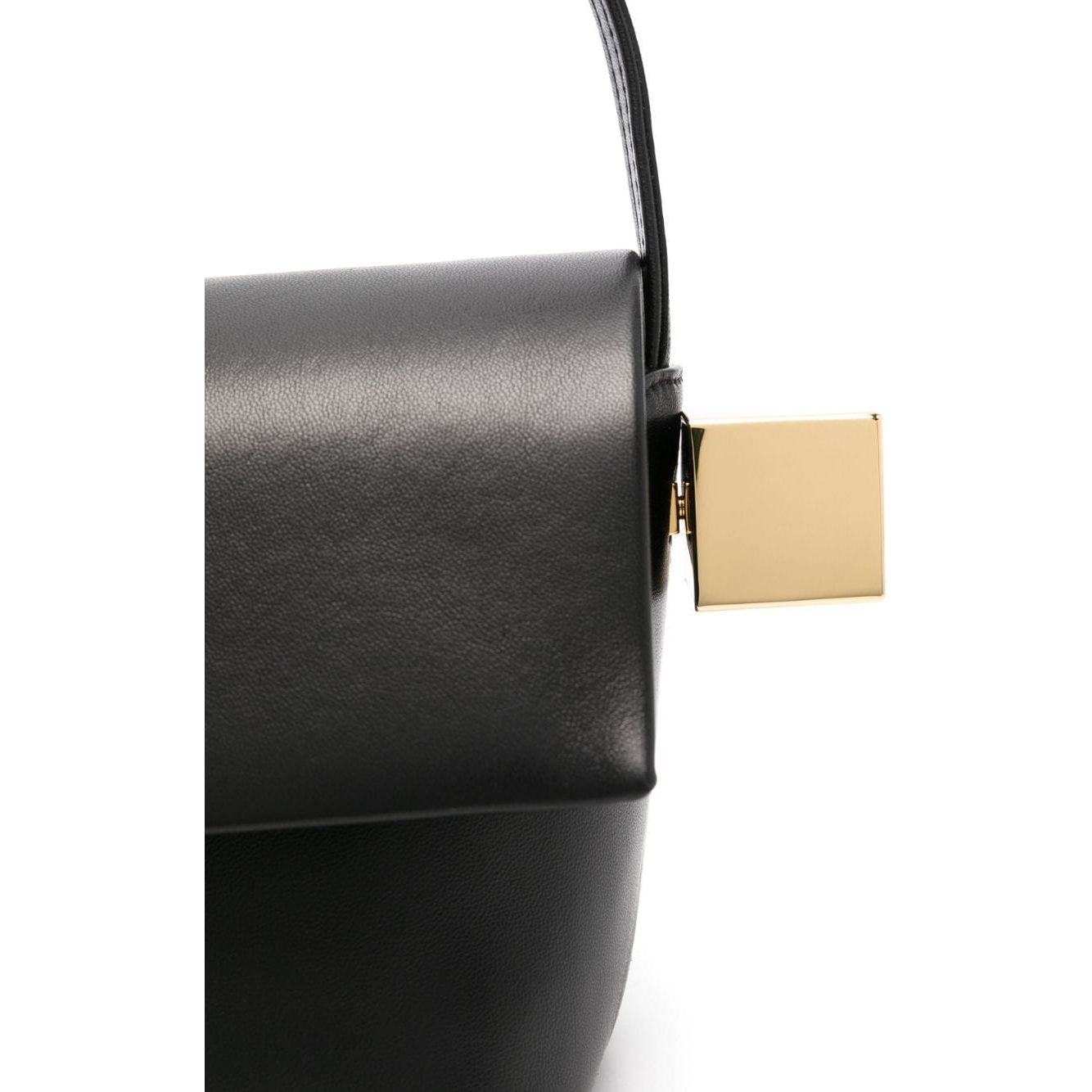 JACQUEMUS black/gold-tone calf leather smooth grain Bags Shoulder JACQUEMUS