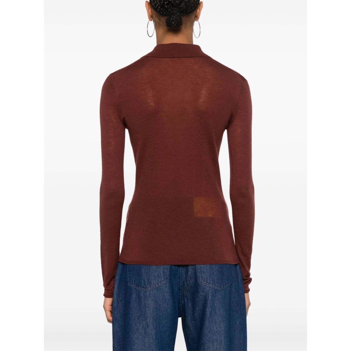 FILIPPA K Wool T-shirts and Polos Bordeaux Topwear Filippa K