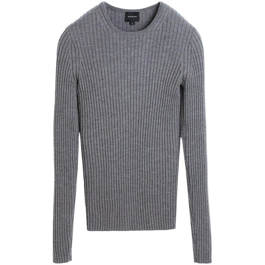 HERSKIND merino wool ribbed knit Sweaters Grey Topwear HERSKIND