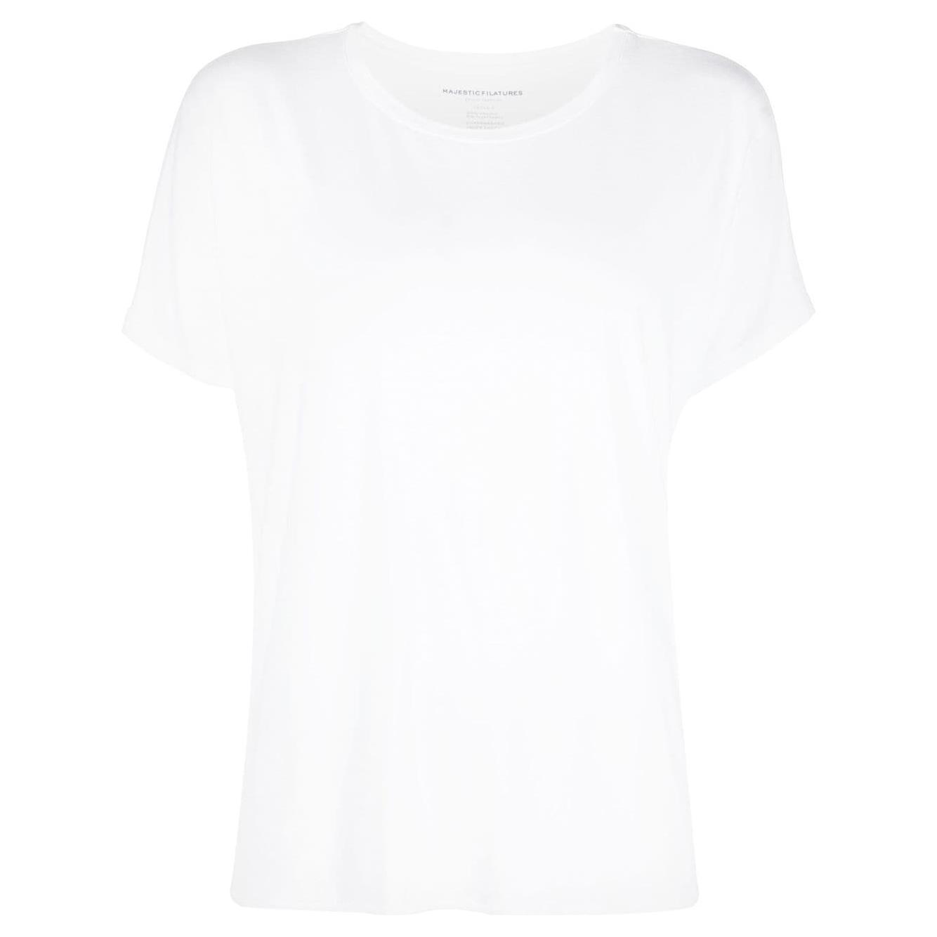 Majestic T-shirts and Polos White Topwear Majestic