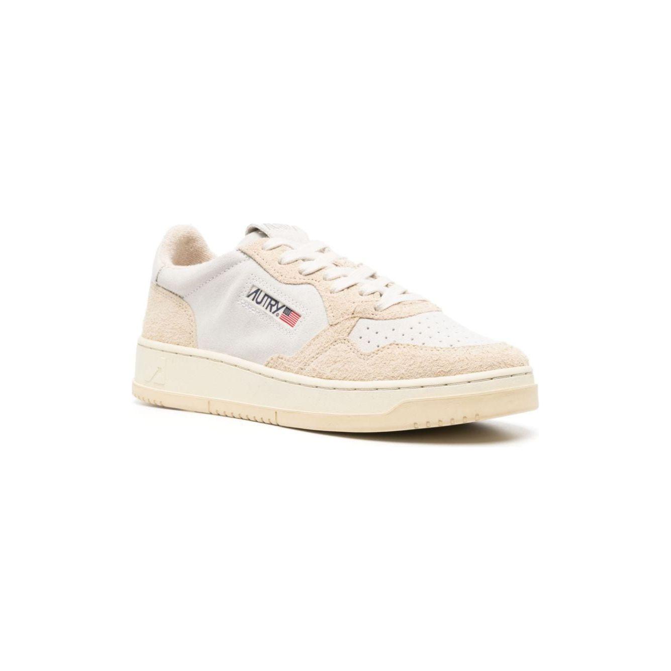 AUTRY Leather Calf Suede Sneakers Beige Sneakers Autry