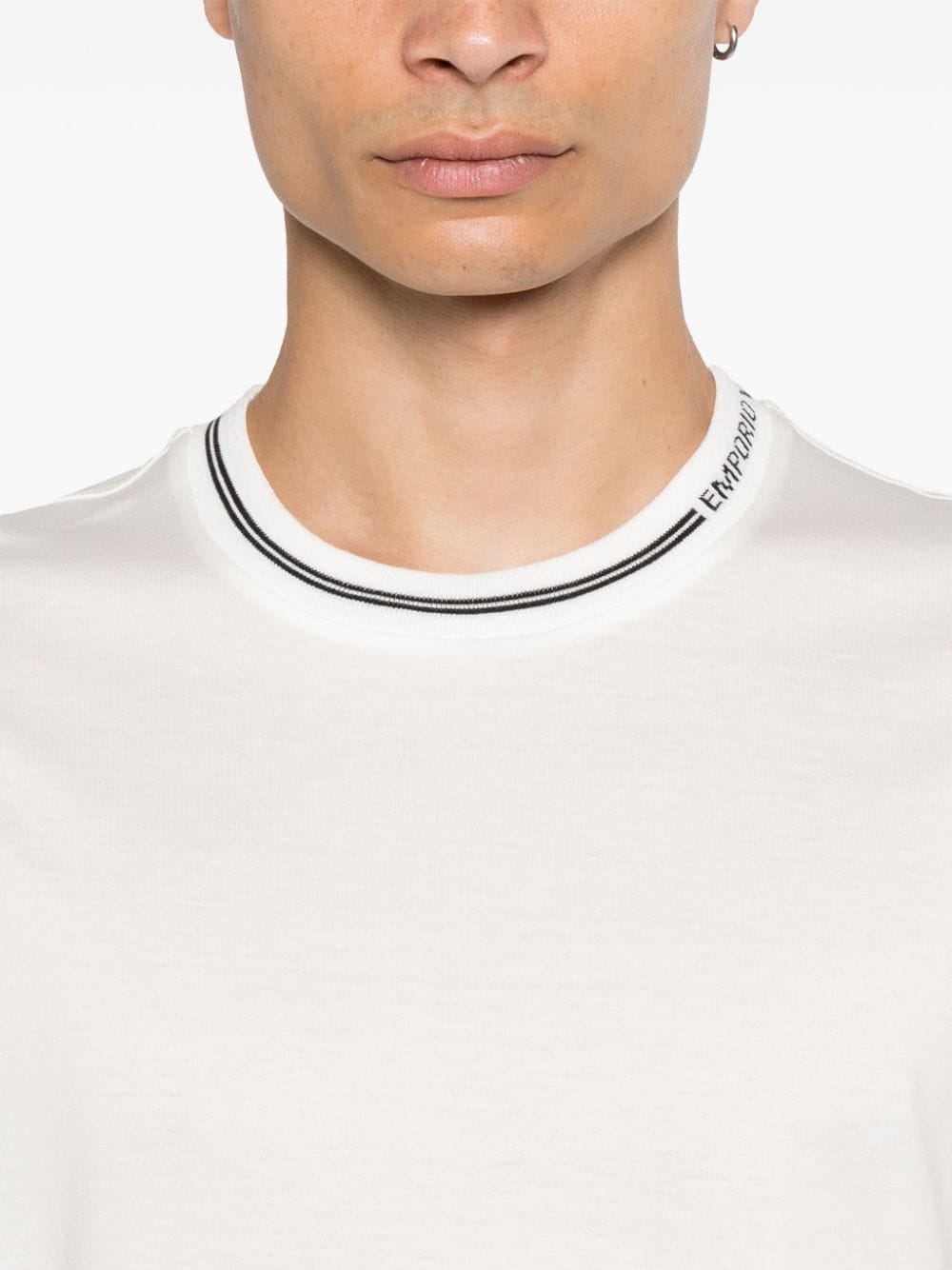 Emporio Armani T-shirts and Polos White Topwear Emporio Armani